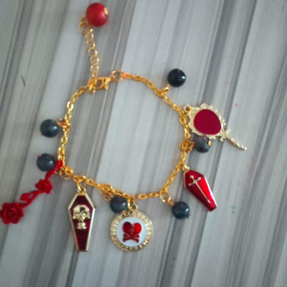 Halloween charmed bracelet